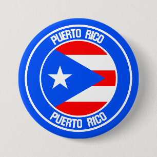 Bóton Redondo 7.62cm Emblema redondo de Puerto Rico