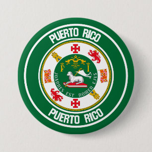 Bóton Redondo 7.62cm Emblema redondo de Puerto Rico