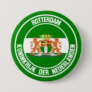 Bóton Redondo 7.62cm Emblema redondo de Rotterdam