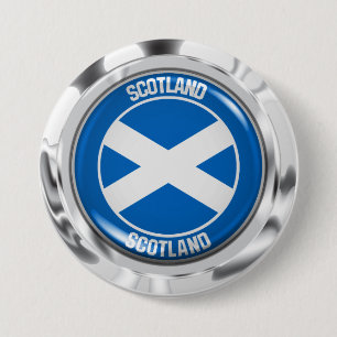 Bóton Redondo 7.62cm Emblema redondo de Scotland