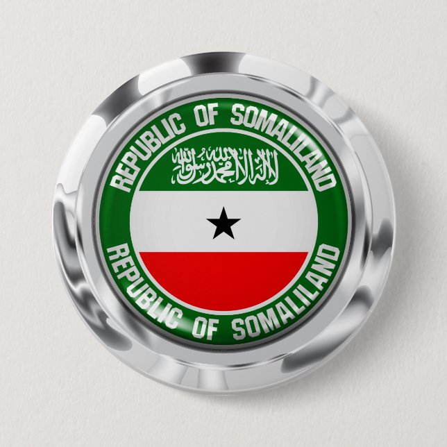 Bóton Redondo 7.62cm Emblema redondo de Somaliland (Frente)