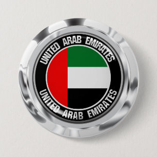 Bóton Redondo 7.62cm Emblema redondo de United Arab Emirates
