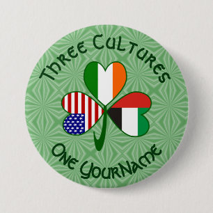 Bóton Redondo 7.62cm Emirados Árabes Unidos - irlandeses - Sinalizador