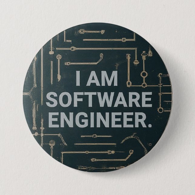 Bóton Redondo 7.62cm Engenheiro De Software Arredondado Personalizado C (Frente)