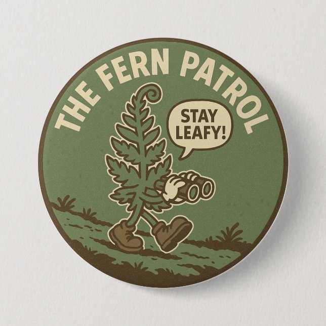 Bóton Redondo 7.62cm Environmentalist Plant Lover Binoculars (Frente)