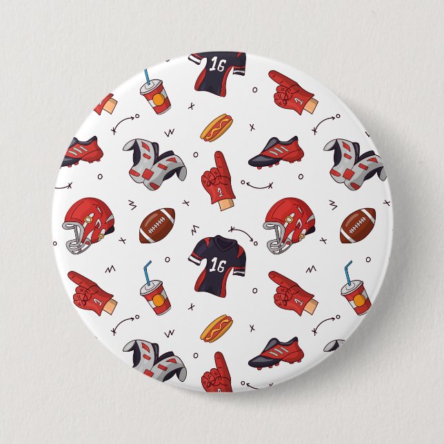 Bóton Redondo 7.62cm Equipamento desportivo de futebol com padrão de Co (Frente)