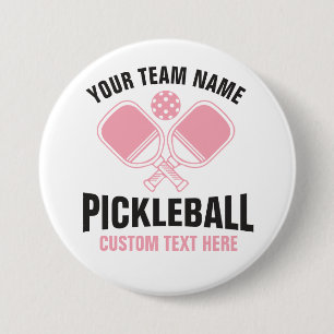 Bóton Redondo 7.62cm Equipe de Pickleball Clube Jogador de Pickleball