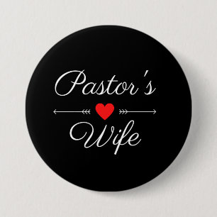 Bóton Redondo 7.62cm Esposa do Pastor