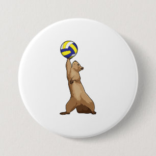 Bóton Redondo 7.62cm Esquilo com voleibol
