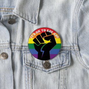 Bóton Redondo 7.62cm Está tudo bem dizer direitos de homossexuais Gay