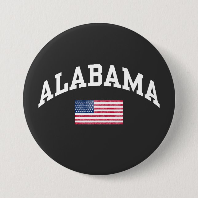 Bóton Redondo 7.62cm estado do Alabama  (Frente)