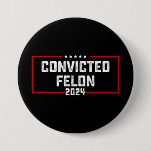 Bóton Redondo 7.62cm Estou votando no réu condenado pró Trump 2024