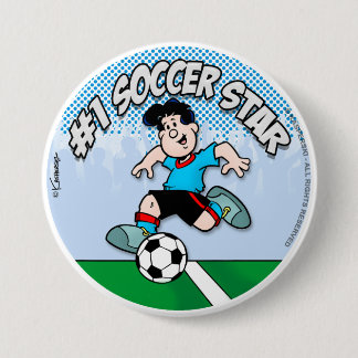 Bóton Redondo 7.62cm Estrela de futebol