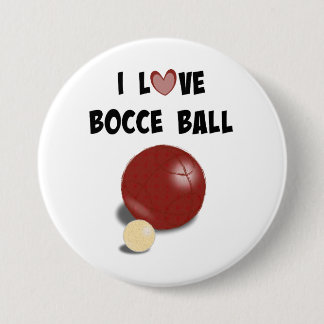 Bóton Redondo 7.62cm Eu Amo Bocce Ball
