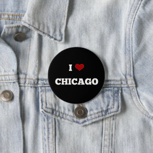Bóton Redondo 7.62cm Eu amo Chicago