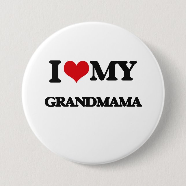Bóton Redondo 7.62cm Eu amo meu Grandmama (Frente)