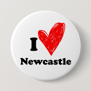 Bóton Redondo 7.62cm Eu Amo Newcastle