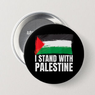 Bóton Redondo 7.62cm Eu fico com a bandeira do genocídio na Palestina
