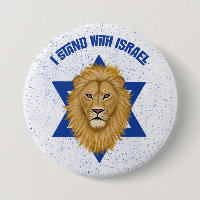 Eu Fico Com Israel. Leão de Judah Star de David