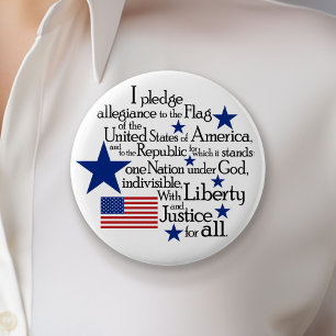 Bóton Redondo 7.62cm Eu prometo lealdade à bandeira das Nações Unidas