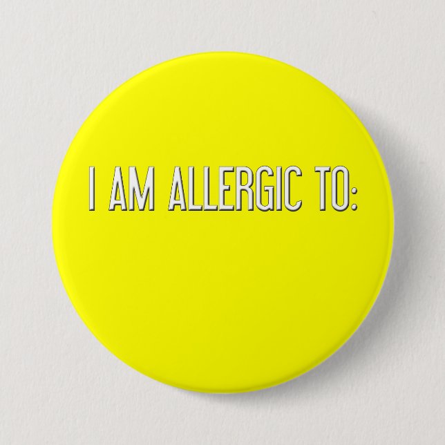 BÓTON REDONDO 7.62CM "EU SOU ALÉRGICO " (Frente)