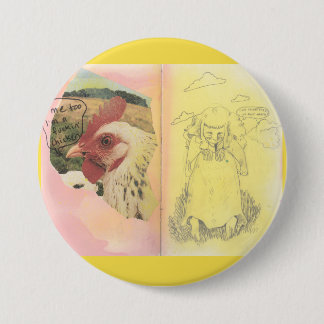 Bóton Redondo 7.62cm Eu sou amedrontado da maioria de Pin das coisas |