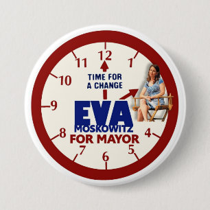 Bóton Redondo 7.62cm Eva Moskowitz para o Mayor 2013 de NYC