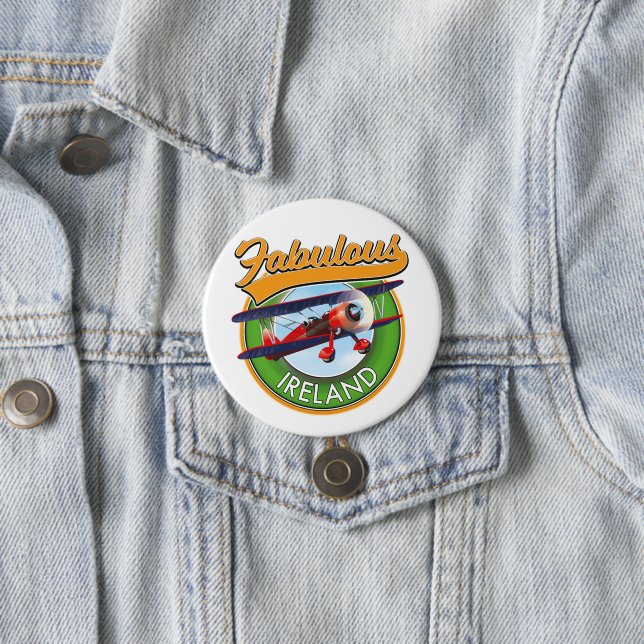 Bóton Redondo 7.62cm fabuloso sistema de viagem da Irlanda. (In Situ)