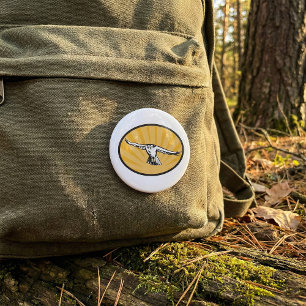 Bóton Redondo 7.62cm Falcão Arrojado Águia Ousada Ave de Rapina