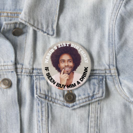 Bóton Redondo 7.62cm Favor de Festa de aniversário de Fotografias Perso