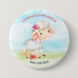 Bóton Redondo 7.62cm Fazenda de Chá de fraldas de Garota de Água