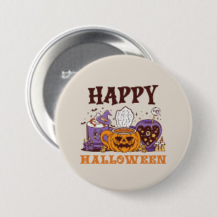 Bóton Redondo 7.62cm Feliz Café Halloween Breve