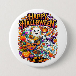 Bóton Redondo 7.62cm feliz Halloween