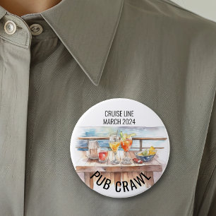 Bóton Redondo 7.62cm Festa Pubs e Bares Cruzeiro Linha de Coquetéis