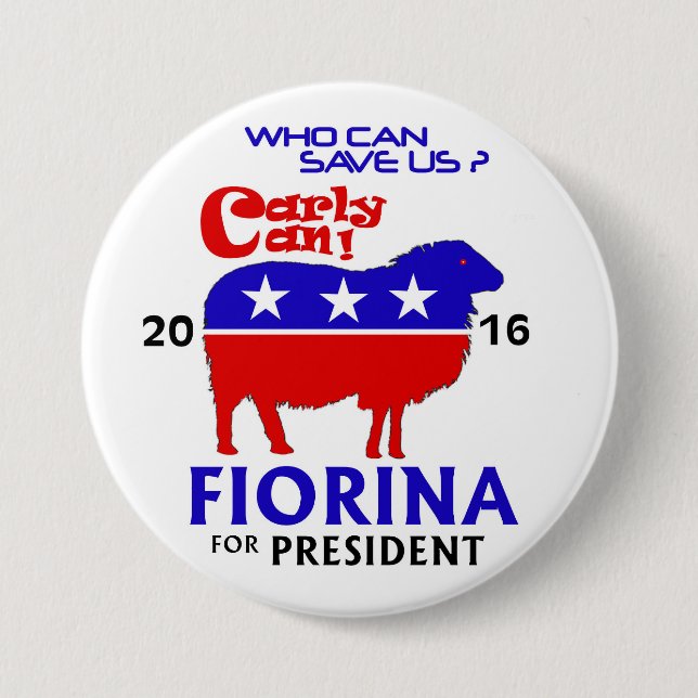 Bóton Redondo 7.62cm Fiorina para o presidente 2016 (Frente)