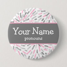 Fireworks Demigirl Pride Flag Pronounes Nametag