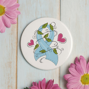 Bóton Redondo 7.62cm Fita de Consciência Azul