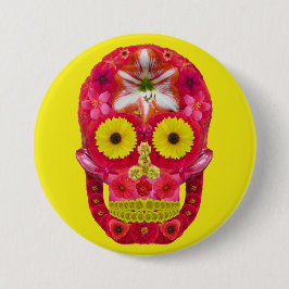 Bóton Redondo 7.62cm Flor - Caveira 6