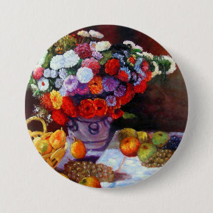 Bóton Redondo 7.62cm Flores Monet e Frutas