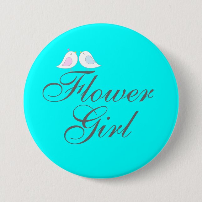 Bóton Redondo 7.62cm Florista bonito dos pássaros do amor (Frente)