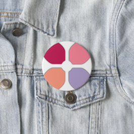 Bóton Redondo 7.62cm Flower Cross