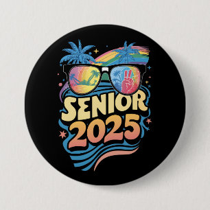 Bóton Redondo 7.62cm Formatura Turma de 2025 Retro Senior 2025