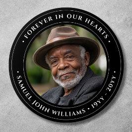 Bóton Redondo 7.62cm Foto Memorial Remembrance Tribute