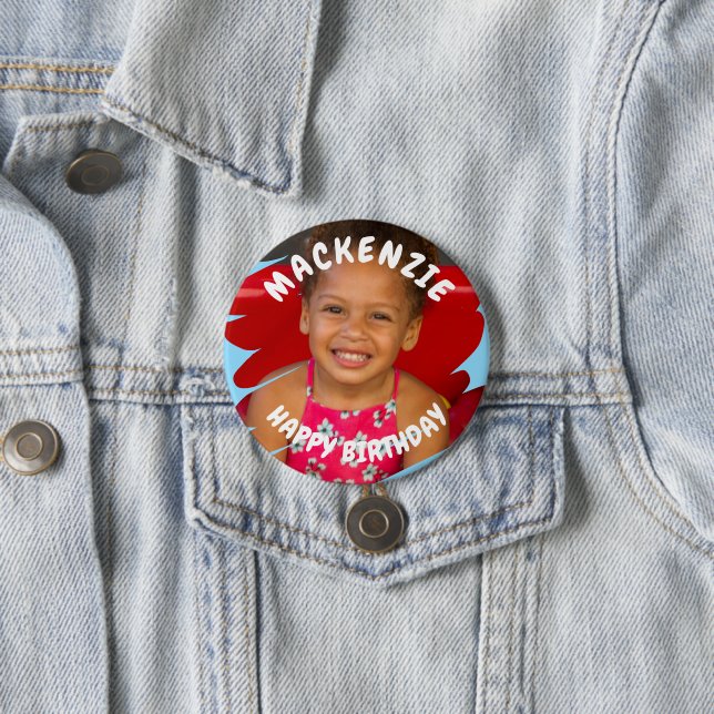 Bóton Redondo 7.62cm Foto Personalizada Aniversário (In Situ)