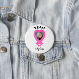 Bóton Redondo 7.62cm Foto personalizada de conscientização do Cancer de