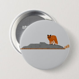 Bóton Redondo 7.62cm 🦊 Fox on the Rock Badge / Pin Button - Accessory 