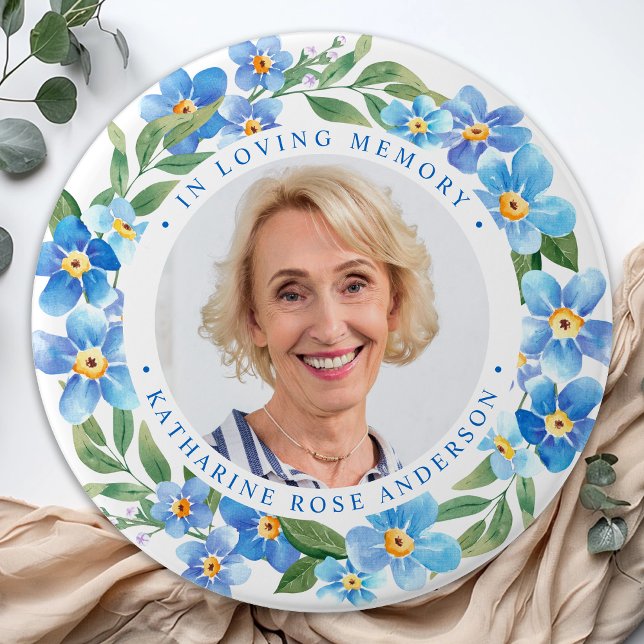 Bóton Redondo 7.62cm Funeral Me Esqueça Não Fotografia Personalizada Fl (Criador carregado)