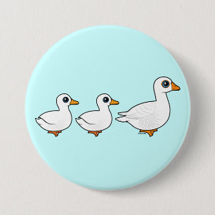 Bóton Redondo 7.62cm Ganso do pato do pato doméstico