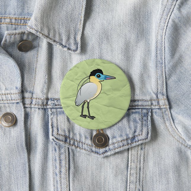 Bóton Redondo 7.62cm Garça de Capuz Birdorable (In Situ)