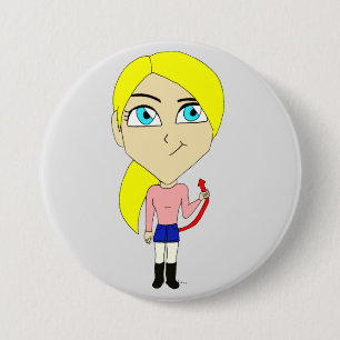Bóton Redondo 7.62cm garota "má"